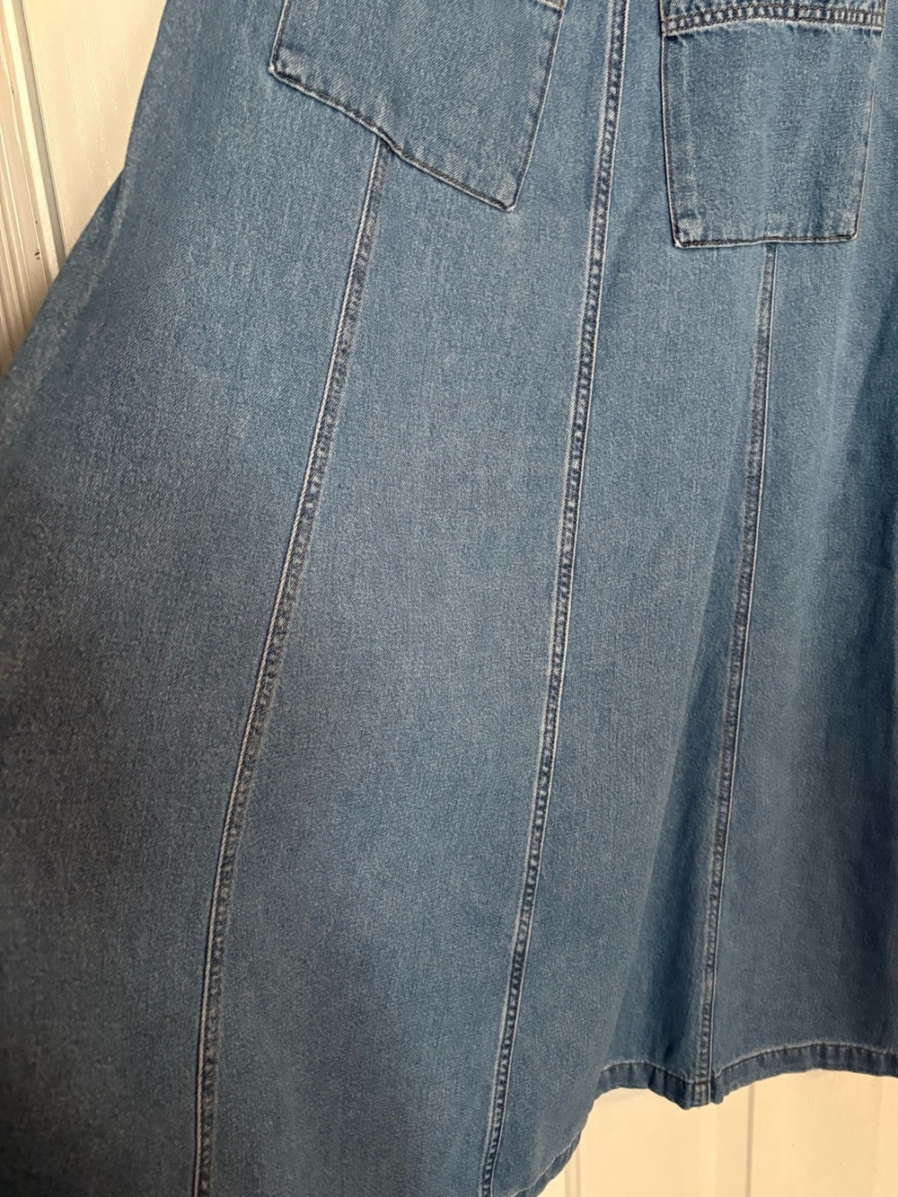 Universal Threads NWT Classic Blue Denim Maxi Skirt - Timeless A-Line Design 10 - Picture 10 of 13